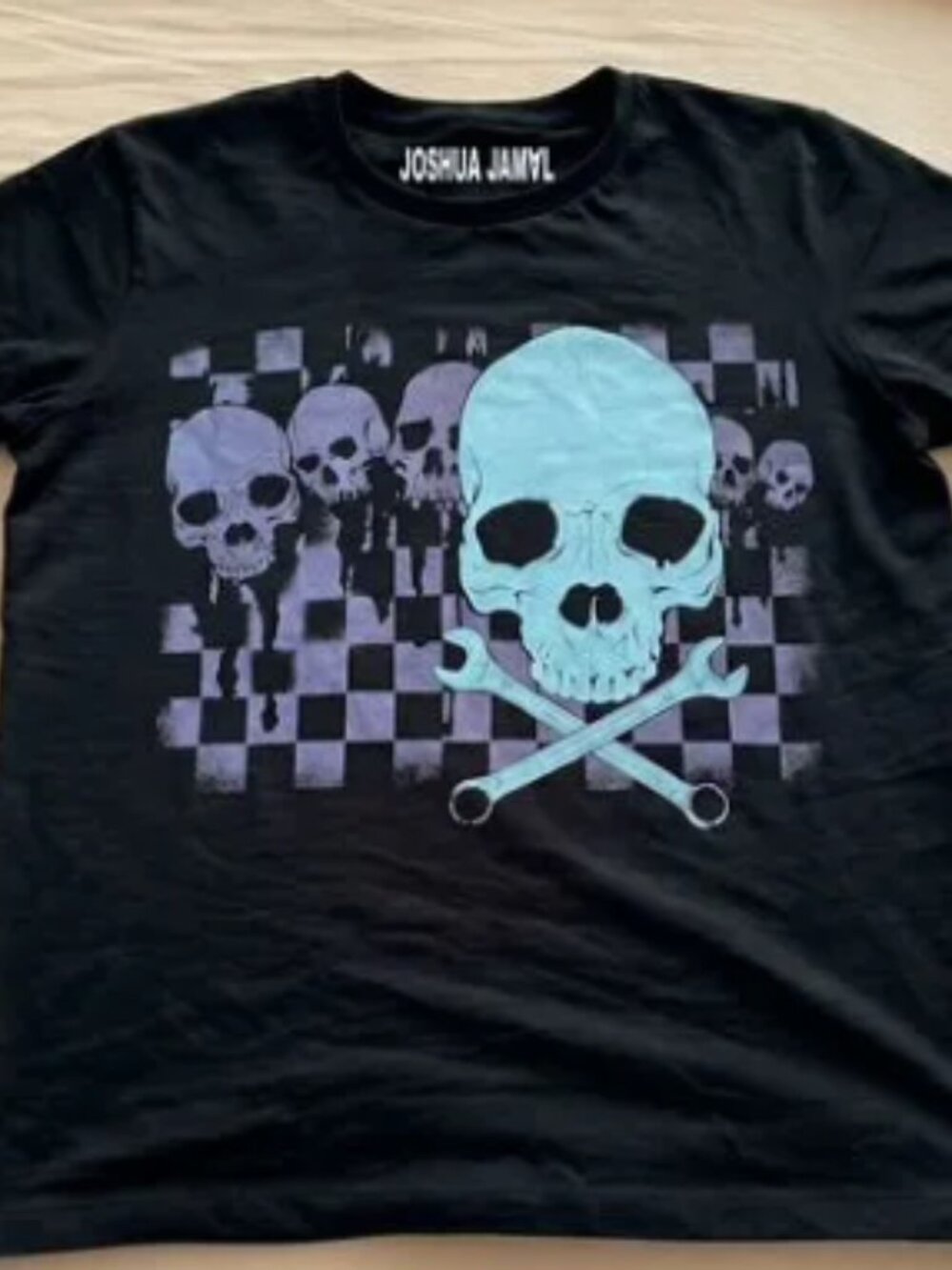Joshua Jamal Skull Graphic T-Shirt Black